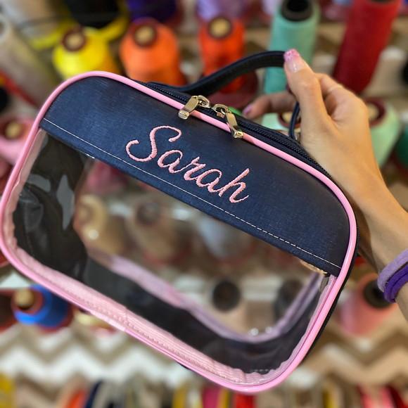 Maleta P necessaire com transparência