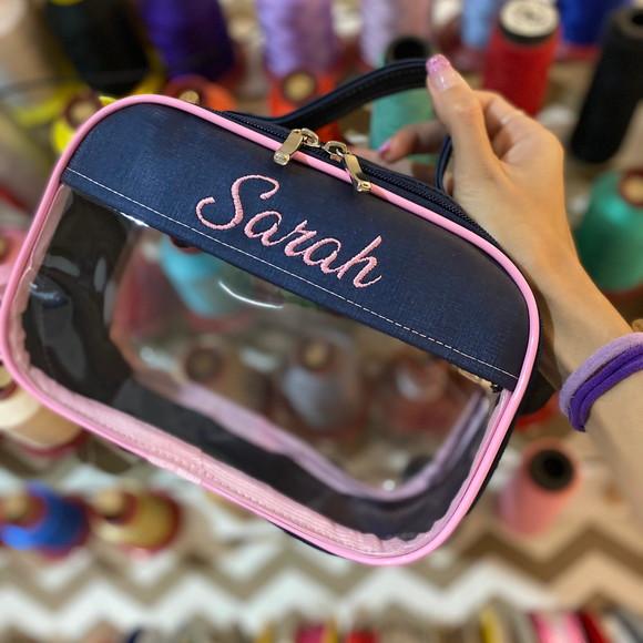 Maleta P necessaire com transparência