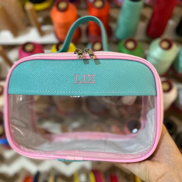 Maleta P necessaire com transparência