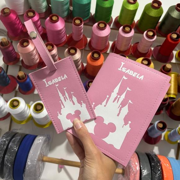 Porta Passaporte + Tag de Mala Personalizado