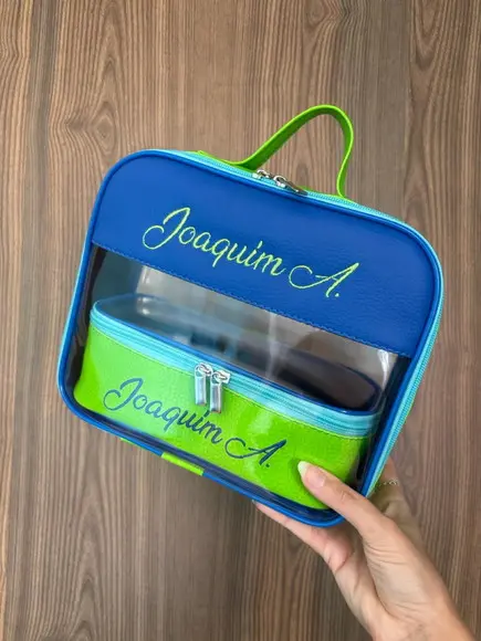 Kit Maleta m + Necessaire / Estojo com Transparência