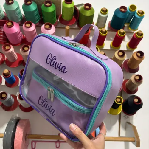 Kit Maleta m + Necessaire / Estojo com Transparência