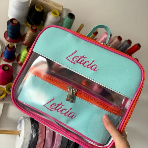 Kit Maleta m + Necessaire / Estojo com Transparência