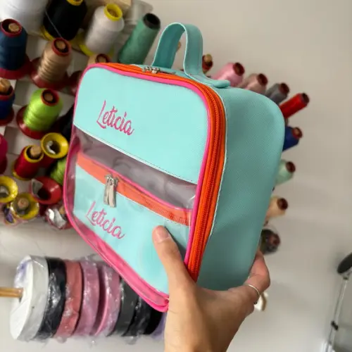 Kit Maleta m + Necessaire / Estojo com Transparência