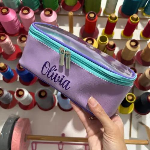 Kit Maleta m + Necessaire / Estojo com Transparência