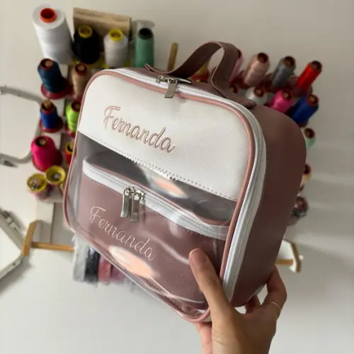Kit Maleta m + Necessaire / Estojo com Transparência