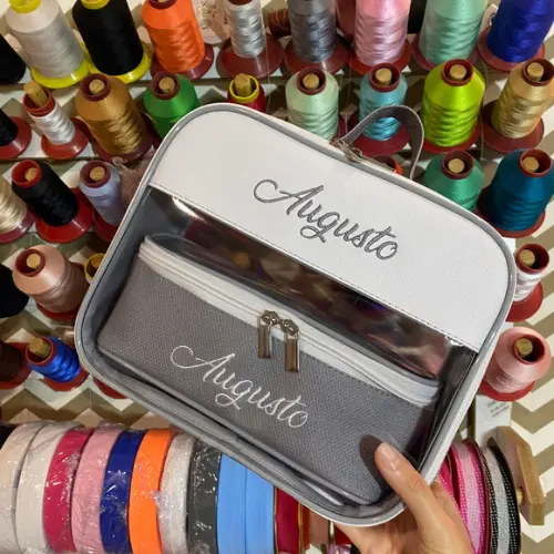 Kit Maleta m + Necessaire / Estojo com Transparência