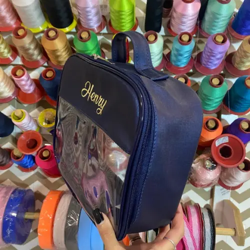 Kit Maleta m + Necessaire / Estojo com Transparência
