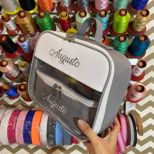 Kit Maleta m + Necessaire / Estojo com Transparência