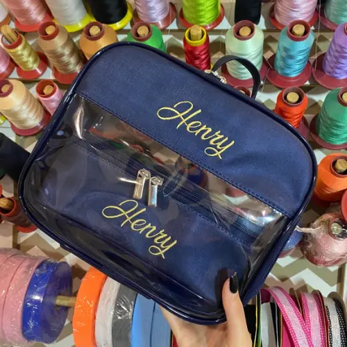 Kit Maleta m + Necessaire / Estojo com Transparência