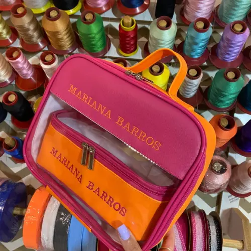 Kit Maleta m + Necessaire / Estojo com Transparência