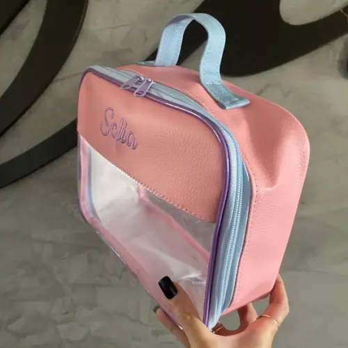 Kit Maleta m + Necessaire / Estojo com Transparência
