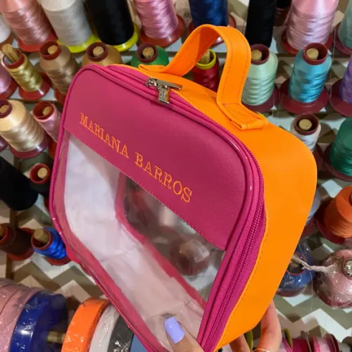 Kit Maleta m + Necessaire / Estojo com Transparência