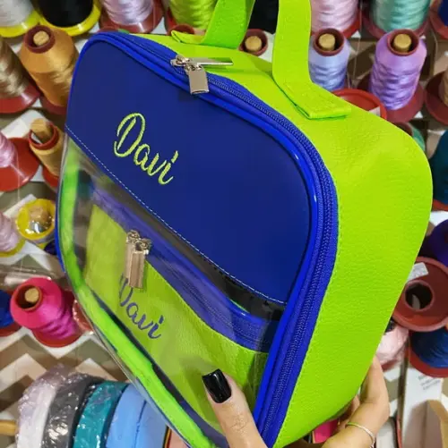 Kit Maleta m + Necessaire / Estojo com Transparência