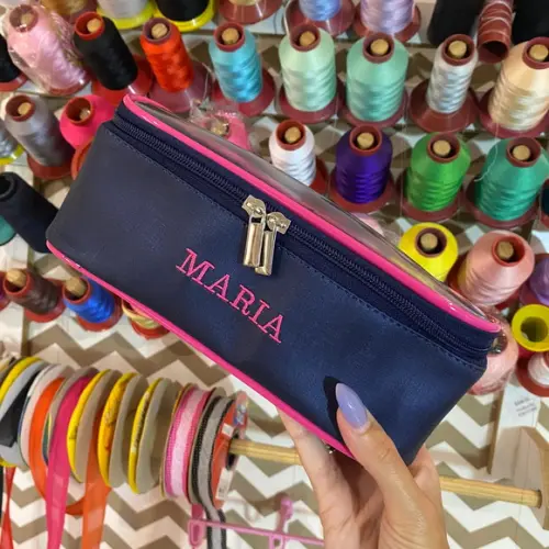 Kit Maleta m + Necessaire / Estojo com Transparência