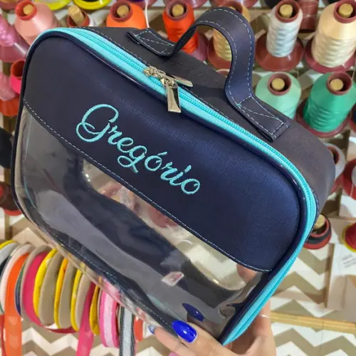Kit Maleta m + Necessaire / Estojo com Transparência