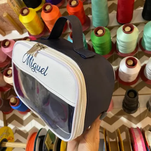 Kit Maleta m Porta Escova e Porta Fraldas com Aba