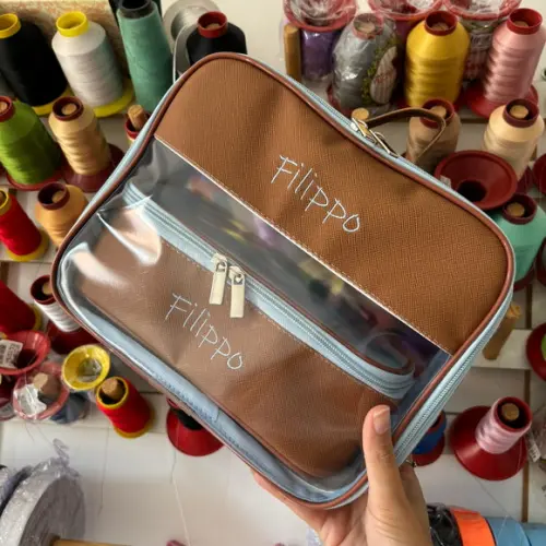 Maleta m + Necessaire / Estojo com Transparência