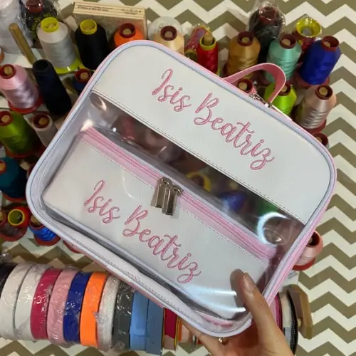 Maleta m + Necessaire / Estojo com Transparência