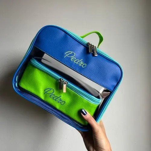Maleta m + Necessaire / Estojo com Transparência