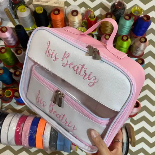 Maleta m + Necessaire / Estojo com Transparência