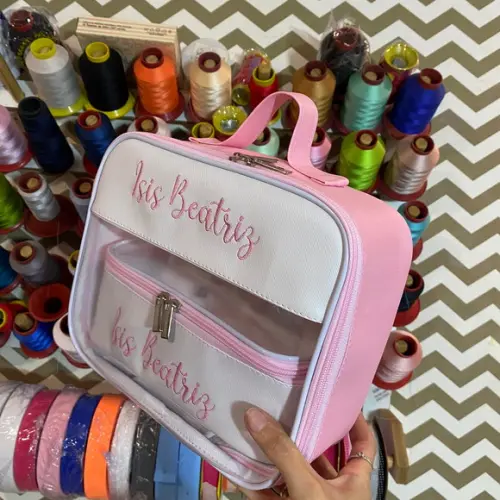Maleta m + Necessaire / Estojo com Transparência