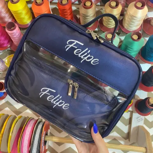 Maleta m + Necessaire / Estojo com Transparência