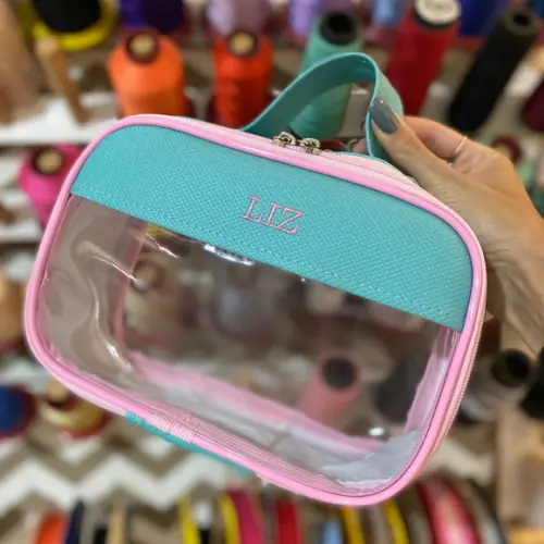 Maleta P necessaire com transparência