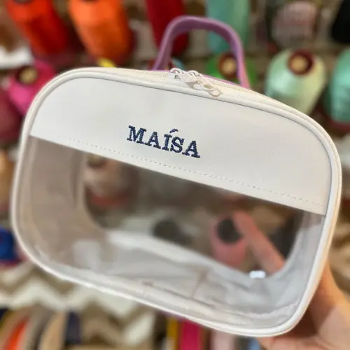 Maleta P necessaire com transparência