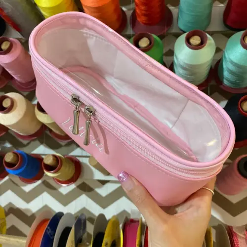 Necessaire / estojo / porta maquiagem com transparencia