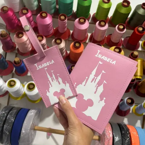 Porta Passaporte + Tag de Mala Personalizado