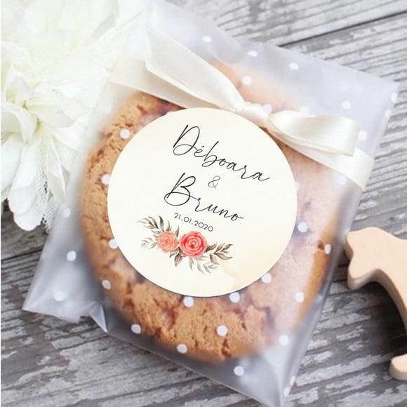 (Recomendado) Adesivo para Lembrancinha de Casamento Floral