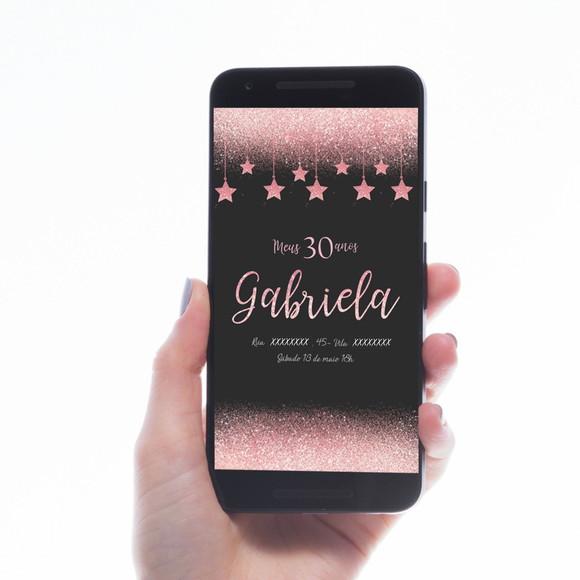 (RECOMENDADO) CONVITE DIGITAL ESTRELA ROSÉ