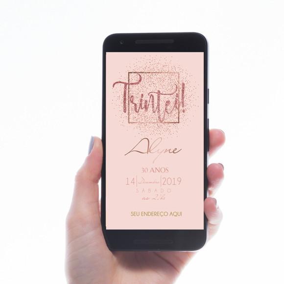 (RECOMENDADO) CONVITE DIGITAL ROSÉ GOLD