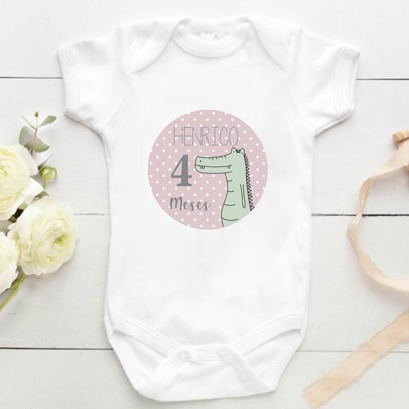 (RECOMENDADO) Kit mesversário 12 adesivos para body animais
