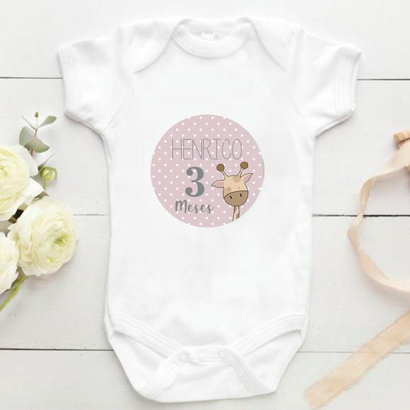 (RECOMENDADO) Kit mesversário 12 adesivos para body animais