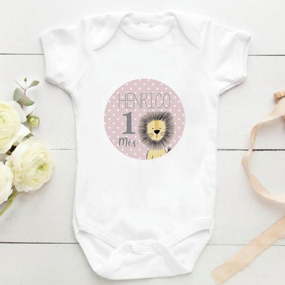 (RECOMENDADO) Kit mesversário 12 adesivos para body animais