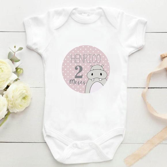 (RECOMENDADO) Kit mesversário 12 adesivos para body animais
