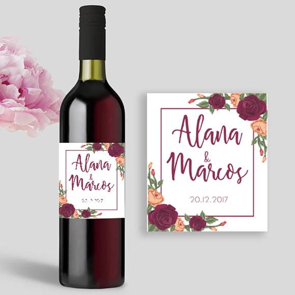 (RECOMENDADO) Rótulo para garrafa de Vinho