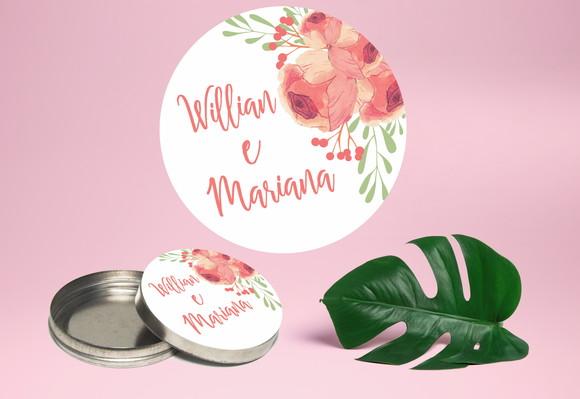 Adesivo Para Latinha Mint To Be Casamento Living Coral
