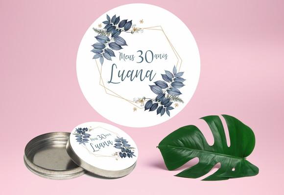 Adesivo para latinha mint to be Floral