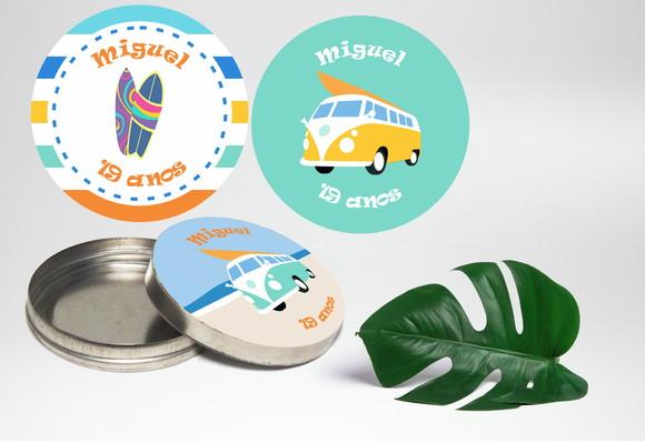 Adesivo para Latinha Mint To Be Surf