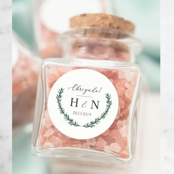 Adesivo para Lembrancinha de Casamento Alecrim