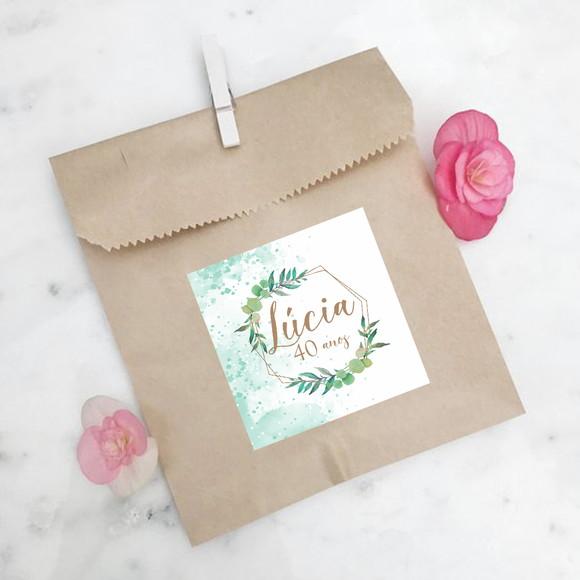 Adesivo para lembrancinha Floral