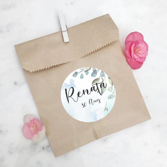 Adesivo para Lembrancinha Folhagem Floral