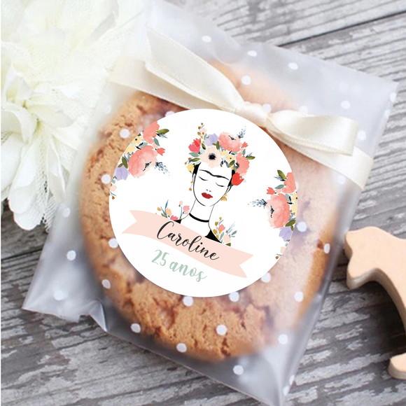 Adesivo para Lembrancinha Frida Kahlo