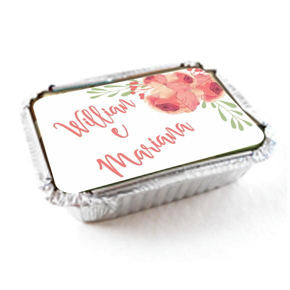 Adesivo Para Marmitinha Casamento Living Coral