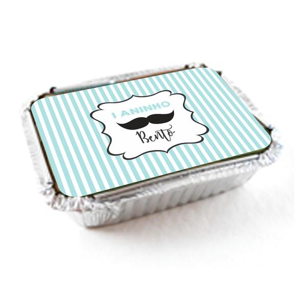 Adesivo Para Marmitinha Mustache