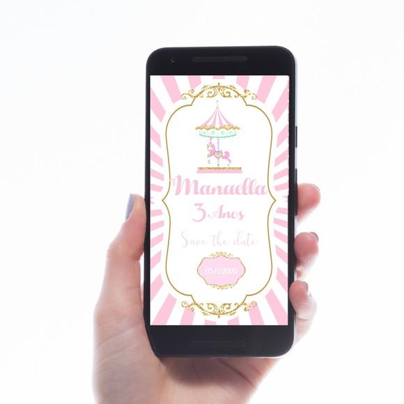 Convite Digital Save The Date Carrossel
