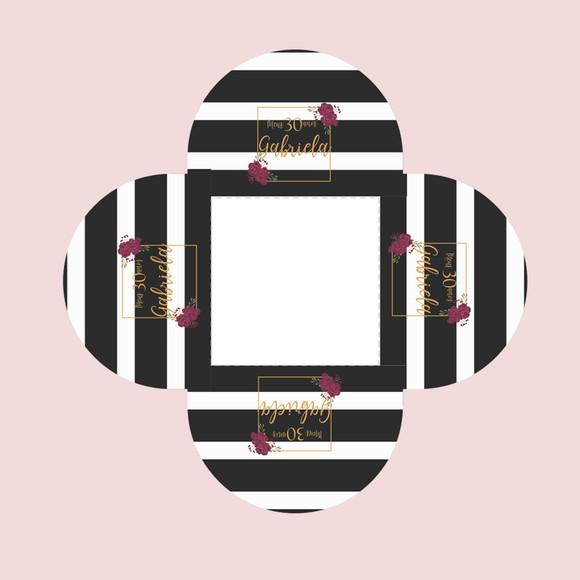 Forminha para Doces floral com listras